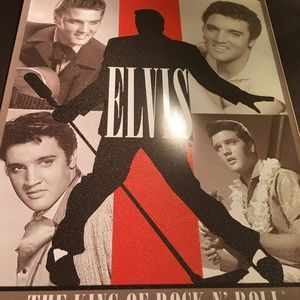 Elvis on the WALL King of Rock-N-Roll Metal Litho